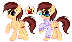 Size: 1280x753 | Tagged: safe, artist:vi45, oc, pegasus, pony, g4, clothes, female, glasses, mare, simple background, solo, sweater, white background