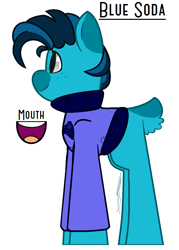 Size: 896x1248 | Tagged: safe, artist:eivilpotter, oc, oc only, oc:blue soda, pony, female, mare, multicolored coat, reference, simple background, solo