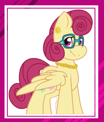 Size: 1012x1196 | Tagged: safe, artist:eivilpotter, posey shy, pegasus, pony, g4, female, glasses, jewelry, mare, necklace, simple background, solo