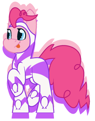 Size: 856x1084 | Tagged: safe, artist:eivilpotter, fili-second, pinkie pie, earth pony, pony, g4, colored, female, flat colors, mare, power ponies, simple background, solo, superhero, superhero costume