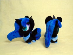 Size: 4096x3072 | Tagged: safe, artist:hellgacraft, nightmare moon, alicorn, pony, g4, chibi, duo, female, horn, irl, mare, peytral, photo, plushie, standing, wings