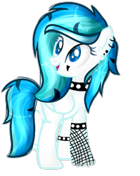 Size: 616x772 | Tagged: safe, artist:angellightyt, oc, oc only, pegasus, pony, base used, ear piercing, earring, fishnet stockings, jewelry, looking back, pegasus oc, piercing, simple background, smiling, solo, spiked wristband, transparent background, wristband