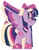 Size: 1084x1396 | Tagged: safe, artist:eivilpotter, twilight sparkle, alicorn, pony, g4, colored, female, flat colors, looking offscreen, mare, rainbow power, side view, simple background, solo, twilight sparkle (alicorn)