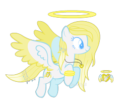 Size: 1459x1153 | Tagged: safe, alternate version, artist:angellightyt, oc, oc only, oc:angel light, pegasus, pony, base used, colored wings, eyelashes, female, halo, jewelry, mare, necklace, pegasus oc, simple background, solo, transparent background, two toned wings, wings