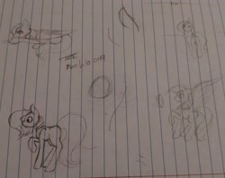 Size: 2420x1920 | Tagged: safe, artist:those kids in the corner, oc, unnamed oc, earth pony, pegasus, pony, art dump, female, food, mare, old art, pie, sketch, traditional art