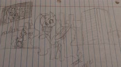 Size: 3185x1776 | Tagged: safe, artist:those kids in the corner, princess luna, alicorn, pony, g4, advertisement, building, female, future, futuristic, mare, old art, technology, traditional art