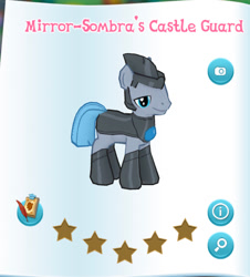 Size: 466x516 | Tagged: safe, gameloft, screencap, pony, g4, my little pony: magic princess, royal guard