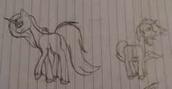 Size: 2477x1278 | Tagged: safe, artist:those kids in the corner, oc, unnamed oc, pony, unicorn, duality, female, mare, old art, sketch, sketch dump, traditional art, windswept mane