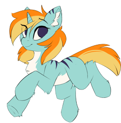 Size: 1874x1908 | Tagged: safe, artist:beardie, oc, oc only, unnamed oc, pony, unicorn, horn, raised hoof, simple background, smiling, solo, transparent background