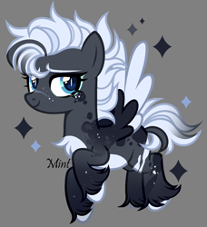 Size: 1378x1508 | Tagged: safe, artist:mint-light, oc, oc only, pegasus, pony, commission, female, looking at you, pegasus oc, signature, simple background