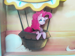 Size: 1280x960 | Tagged: safe, artist:_ellashi_, artist:made_by_franch, pinkie pie, earth pony, pony, g4, balloon, craft, diorama, handmade, irl, photo, solo