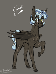 Size: 3000x4000 | Tagged: safe, artist:stardustspix, oc, oc only, oc:comet coma, bat pony, pony, colored sketch, male, raised hoof, scar, sketch, solo, stallion, wings