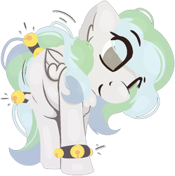 Size: 978x981 | Tagged: safe, artist:rhythmpixel, oc, oc only, oc:river chime, pegasus, pony, bells, female, mare, simple background, solo, transparent background
