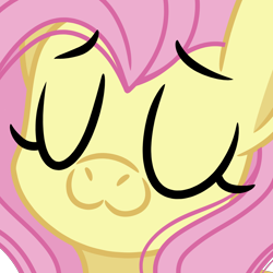 Size: 1000x1000 | Tagged: safe, artist:emberslament, fluttershy, pony, g4, eyes closed, female, mare, simple background, solo, transparent background, uwu, úwù