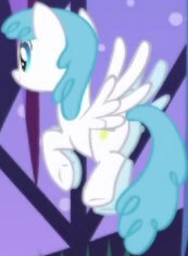 Size: 173x235 | Tagged: safe, screencap, lightning bolt, white lightning, pegasus, pony, friendship is magic, g4, background character, background pony, butt, cropped, female, flying, mare, plot, solo, spread wings, wings