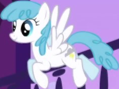 Size: 236x178 | Tagged: safe, screencap, lightning bolt, white lightning, pegasus, pony, friendship is magic, g4, background character, background pony, cropped, female, flying, mare, solo, spread wings, wings