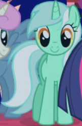 Size: 223x345 | Tagged: safe, screencap, lyra heartstrings, pony, unicorn, friendship is magic, g4, season 1, background character, background pony, cropped, female, horn, mare, solo focus