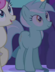 Size: 287x377 | Tagged: safe, screencap, lyra heartstrings, pony, unicorn, friendship is magic, g4, background character, background pony, cropped, female, horn, mare, solo focus