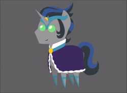 Size: 3892x2846 | Tagged: safe, artist:cabinet chief assistant k, king sombra, pony, unicorn, g4, good king sombra, high res, male, mirror universe, pointy ponies, simple background, smiling, solo, stallion, vector