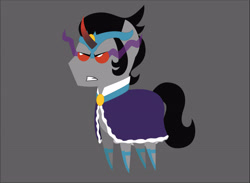 Size: 3892x2846 | Tagged: safe, artist:cabinet chief assistant k, king sombra, pony, unicorn, g4, colored horn, corrupted, curved horn, former good king sombra, good king sombra, high res, horn, male, mirror universe, pointy ponies, simple background, solo, sombra eyes, sombra horn, stallion, vector