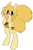 Size: 529x792 | Tagged: safe, artist:muffinz, oc, oc only, oc:fluffer nutter, earth pony, pony, squirrel, squirrel pony, acorn, bipedal, blushing, hoof hold, male, pixel-crisp art, simple background, solo, stallion, white background