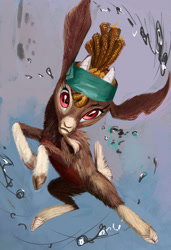 Size: 2011x2945 | Tagged: safe, artist:beherelongtime, shanty (tfh), goat, them's fightin' herds, bust, cloven hooves, community related, detailed, female, high res, portrait, solo, water