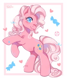 Size: 1800x2100 | Tagged: safe, artist:catsonmarss, artist:picklescatt, pinkie pie (g3), earth pony, pony, g3, female, mare, rearing, signature, solo