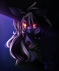 Size: 2230x2690 | Tagged: safe, artist:prettyshinegp, oc, oc only, earth pony, pony, bust, earth pony oc, glowing eyes, high res, looking at you, solo
