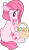 Size: 442x757 | Tagged: safe, artist:muhammad yunus, oc, oc only, oc:annisa trihapsari, earth pony, pony, g4, base used, cute, earth pony oc, easter, female, holiday, looking at you, looking back, looking back at you, mare, ocbetes, pink body, pink eyes, pink mane, simple background, smiling, smiling at you, solo, transparent background, worried smile