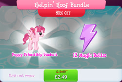 Size: 1270x857 | Tagged: safe, gameloft, bifröst, pegasus, pony, g4, my little pony: magic princess, bundle, costs real money, english, female, friendship student, mare, mobile game, numbers, text, wings