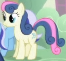 Size: 134x125 | Tagged: safe, screencap, bon bon, sweetie drops, earth pony, pony, g4, season 1, season 2, background character, background pony, cropped, female, intro, mare, solo focus