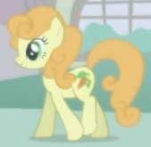 Size: 169x165 | Tagged: safe, screencap, carrot top, golden harvest, earth pony, pony, g4, season 1, season 2, background character, background pony, cropped, female, intro, mare, solo