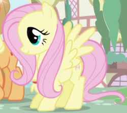 Size: 468x417 | Tagged: safe, screencap, fluttershy, pegasus, pony, g4, season 1, season 2, cropped, female, intro, mare, solo focus, spread wings, wings