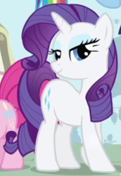 Size: 318x462 | Tagged: safe, screencap, rarity, pony, unicorn, g4, my little pony: friendship is magic, season 1, season 2, cropped, female, horn, intro, mare, solo focus