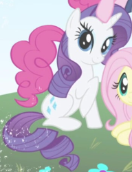 Size: 350x455 | Tagged: safe, screencap, rarity, pony, unicorn, g4, my little pony: friendship is magic, season 1, season 2, cropped, female, horn, intro, mane six opening poses, mare, solo focus