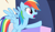 Size: 1258x720 | Tagged: safe, screencap, rainbow dash, pegasus, pony, g4, the cutie map, solo, throne