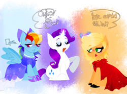Size: 4018x2960 | Tagged: safe, artist:bettykat420, applejack, rainbow dash, rarity, earth pony, pegasus, pony, unicorn, g4, applejack also dresses in style, clothes, comb, dress, female, frown, magic, makeover, makeup, mare, rainbow dash always dresses in style, shoes, simple background, speech bubble, telekinesis, tomboy taming, transparent background, trio