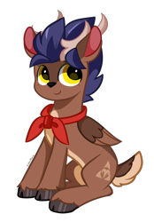 Size: 2232x3206 | Tagged: safe, artist:kittyrosie, oc, oc only, oc:arny, deer, deer pony, original species, peryton, cloven hooves, deer oc, doodle, high res, non-pony oc, simple background, solo, transparent background