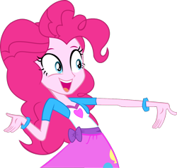 Size: 1096x1038 | Tagged: safe, artist:retroponybro, pinkie pie, human, equestria girls, g4, female, mare, simple background, smiling, solo, transparent background, vector