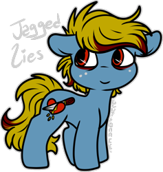 Size: 1070x1128 | Tagged: safe, artist:sexygoatgod, oc, oc only, oc:jagged lies, earth pony, pony, chibi, male, simple background, solo, stallion, transparent background