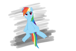 Size: 1149x774 | Tagged: safe, artist:seshirubonsebon, rainbow dash, pegasus, pony, g4, abstract background, blushing, solo