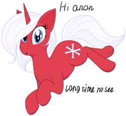 Size: 4119x3783 | Tagged: safe, artist:modera, oc, oc only, oc:peppermint snowflake, pony, unicorn, female, mare, ms paint, simple background, solo, talking to viewer, white background