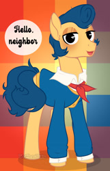 Size: 1280x1987 | Tagged: safe, artist:tired-horse-studios, pony, clothes, ponified, solo, wally darling, welcome home