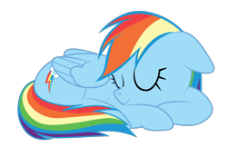 Size: 1200x778 | Tagged: safe, artist:prixy05, rainbow dash, pegasus, pony, g4, simple background, sleeping, solo, transparent background, vector