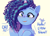 Size: 2603x1888 | Tagged: safe, artist:maren, misty brightdawn, butterfly, pony, unicorn, g5, blushing, butterfly on nose, cornrows, curly mane, cute, dialogue, female, freckles, happy, high res, insect on nose, mare, maren is trying to murder us, markings, mistybetes, open mouth, open smile, simple background, smiling, solo, white background