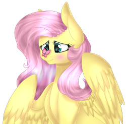 Size: 926x913 | Tagged: safe, alternate version, artist:angellightyt, artist:namichee, fluttershy, butterfly, pegasus, pony, g4, background removed, butterfly on nose, collaboration, cute, female, insect on nose, mare, shyabetes, simple background, solo, transparent background, wings