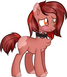 Size: 702x806 | Tagged: safe, artist:angellightyt, oc, oc only, earth pony, pony, chest fluff, choker, ear fluff, earth pony oc, eyelashes, female, mare, simple background, smiling, solo, transparent background