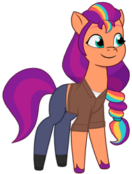 Size: 1090x1437 | Tagged: safe, artist:edy_january, edit, vector edit, sunny starscout, earth pony, pony, g5, my little pony: tell your tale, '90s, balenciaga, balenciaga fashion show 2023, base used, classic, clothes, denim, fashion, fashion show, jeans, link in description, long pants, mane stripe sunny, model, modeling, pants, retro, shirt, shoes, simple background, t-shirt, the classic 90s, transparent background, united states, vector