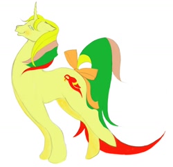 Size: 1174x1133 | Tagged: safe, artist:vilesmell, mimic (g1), pony, unicorn, g1, lidded eyes, raised leg, simple background, smiling, smirk, solo, tail, white background