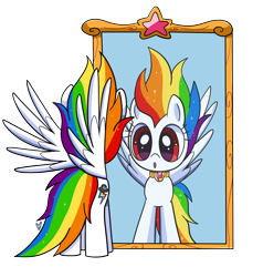 Size: 4000x4200 | Tagged: safe, artist:domesticmaid, rainbow dash, pegasus, pony, g4, commission, commissioner:lux-klonoa, element of loyalty, fanon, female, male, mare, simple background, solo, sonic the hedgehog, sonic the hedgehog (series), spread wings, super rainbow dash, transparent background, wings